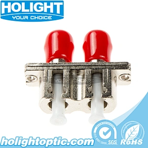 Hybrid Adapter LC/PC to ST/PC Singlemode Duplex Metal Type for Fiber Optic