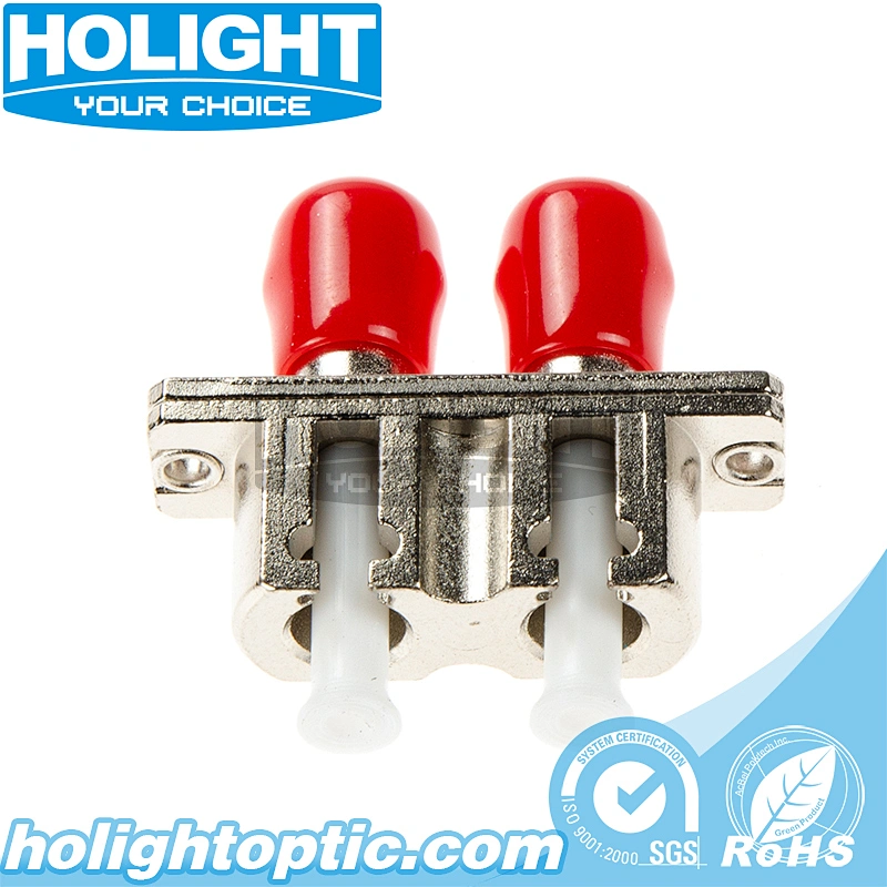 Hybrid Adapter LC/PC to ST/PC Singlemode Duplex Metal Type for Fiber Optic