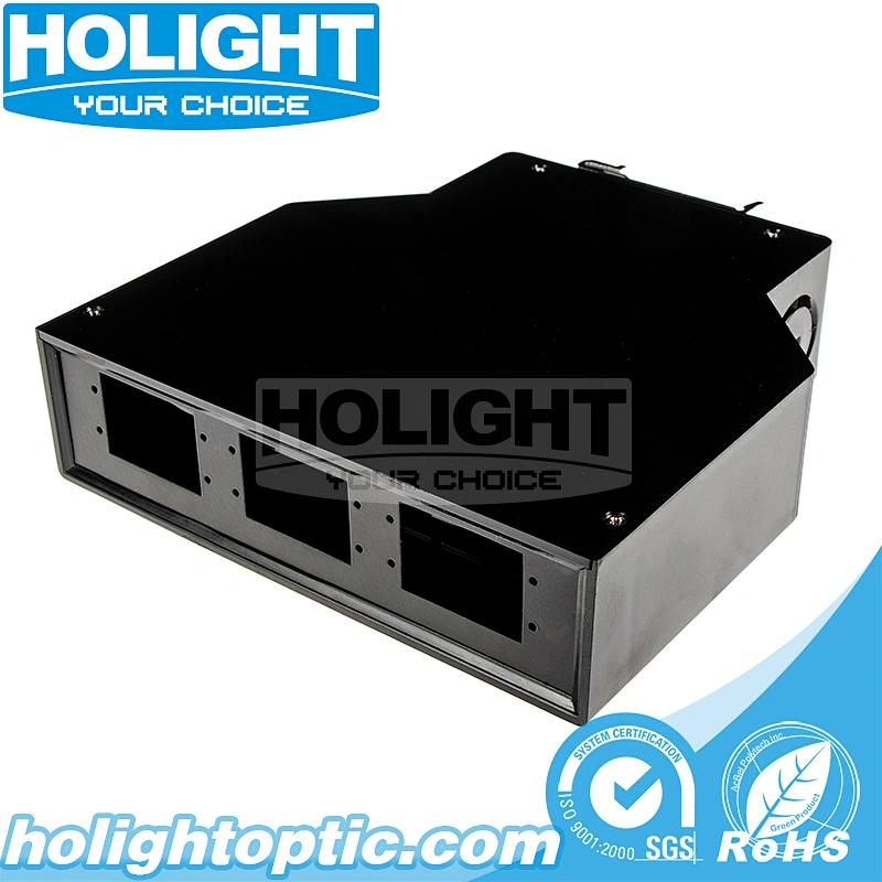 12 Core DIN Rail Mounted Terminal Box Black for Fiber Optic