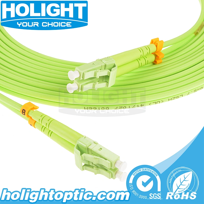 LC UPC to LC UPC OM5 Duplex 3.0mm fiber optic patch cable