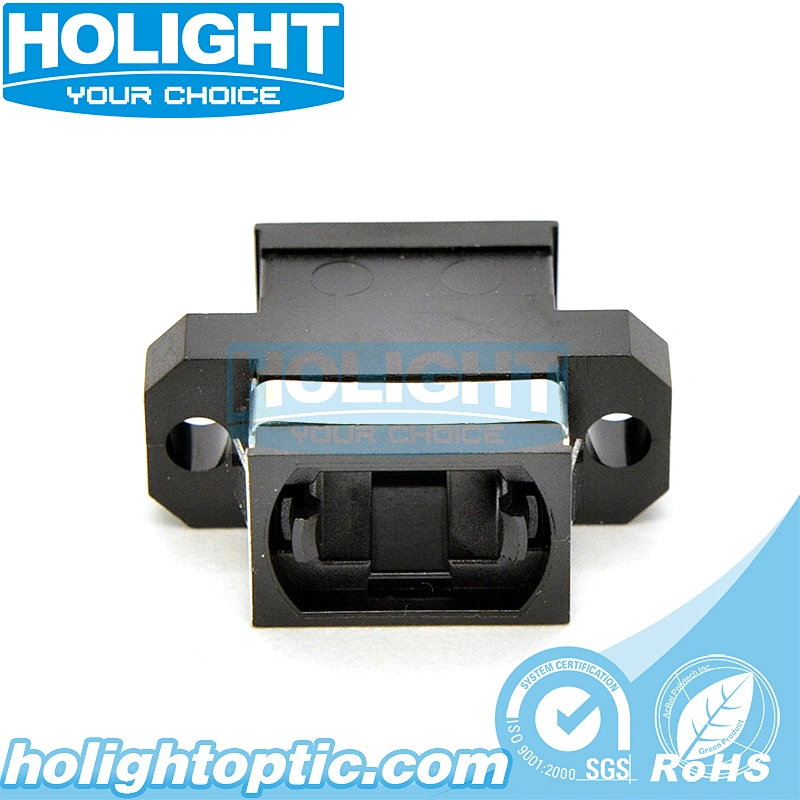 MPO Adapter SC Footprint Black with Flange Type