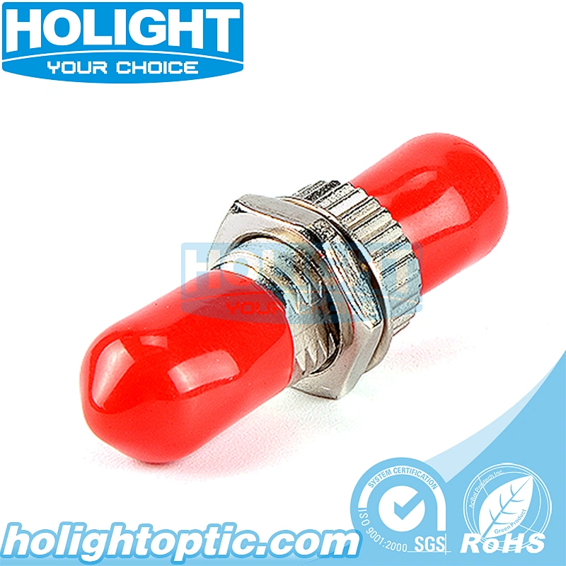 ST/PC to ST/PC Simplex Single Mode Fiber Optic Adapter no Flange