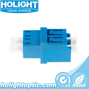LC/PC to LC/PC Duplex Single Mode Fiber Optic Adapter Low Profile Type