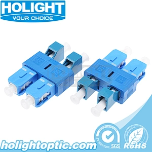 Hybrid Adapter SC Male to LC Female Singlemode Duplex Blue for Fiber Optic