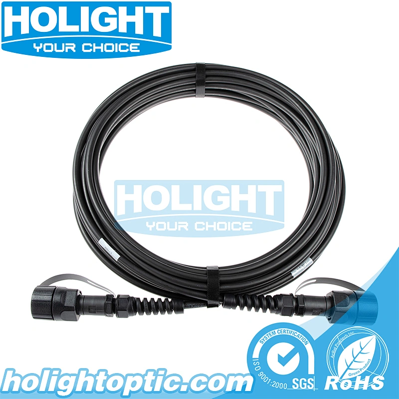 Armoured 24Fibers ODVA MPO-ODVA MPO OM4 φ7.0mm Patch cable