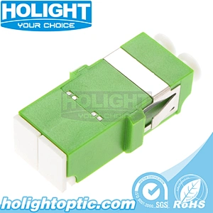 LC/APC to LC/APC Inner Shutter optical cable adapter Duplex without flange/with Y-shaped dust cap