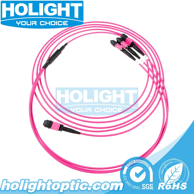 24Fibers MPO-8fibers 3xMPO OM4 mini 3.0mm Fiber Optic Patch Cable