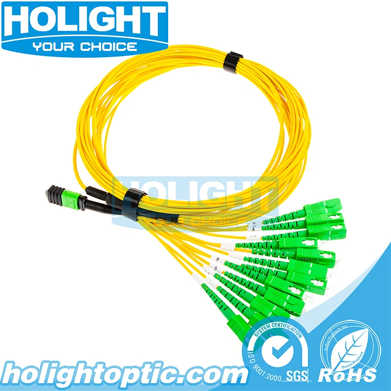 12 Core MPO/APC to SC/APC Single Mode Fiber Optic Patch Cable