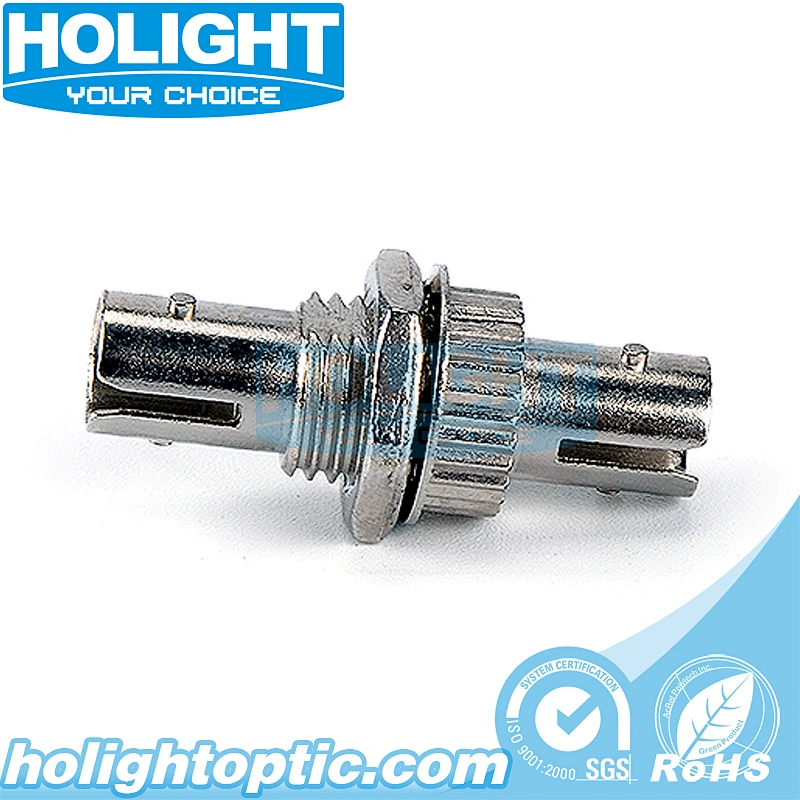 ST/PC to ST/PC Simplex Multimode Fiber Optic Adapter no Flange