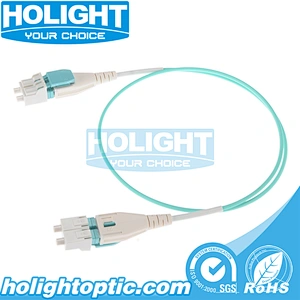LC to LC Uniboot Reversible Patch Cord, OM3 Duplex, Aqua