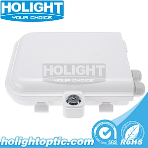 HTB8014W 8 Core IP65 Indoor and Outdoor Fiber Optic Terminal Box Enclosure