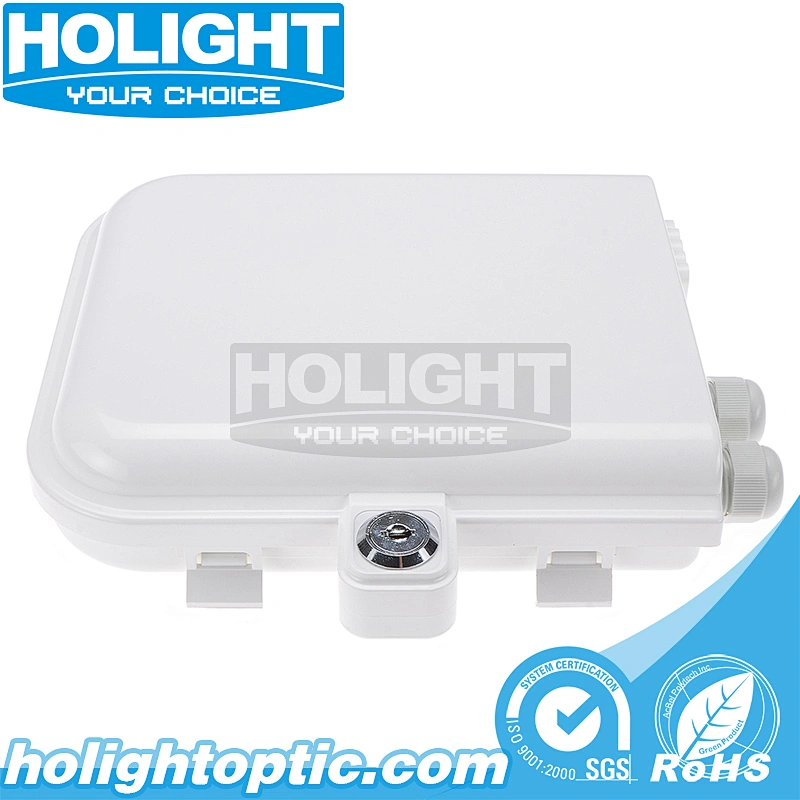 HTB8014W 8 Core IP65 Indoor and Outdoor Fiber Optic Terminal Box Enclosure