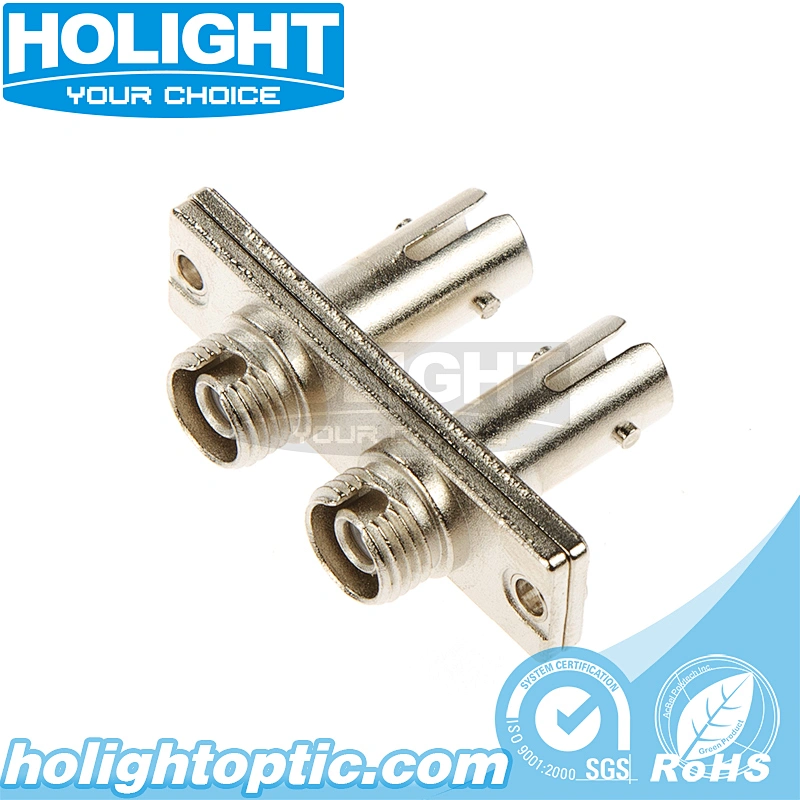 Hybrid Adapter FC/PC to ST/PC Singlemode Duplex Metal Type for Fiber Optic