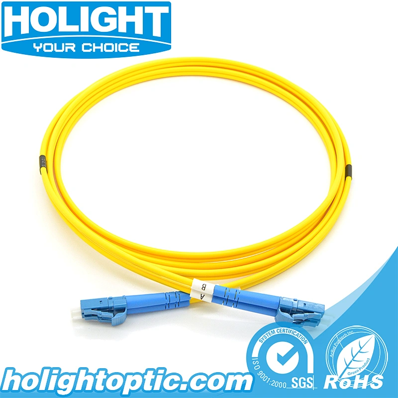 LC UPC to LC UPC Single mode Duplex 3.0mm fiber optic patch cable