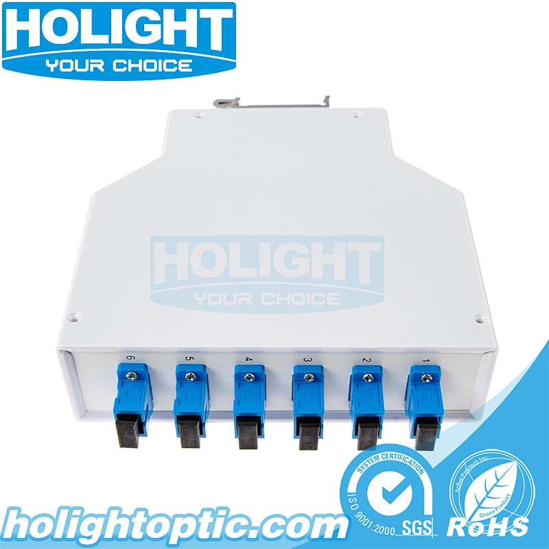 6 Core DIN Rail Mounted Terminal Box for Fiber Optic