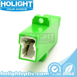 E2000/APC Simplex Single Mode Green Optical Adapter
