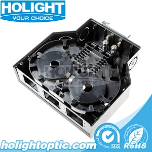 12 Core DIN Rail Mounted Terminal Box Black for Fiber Optic