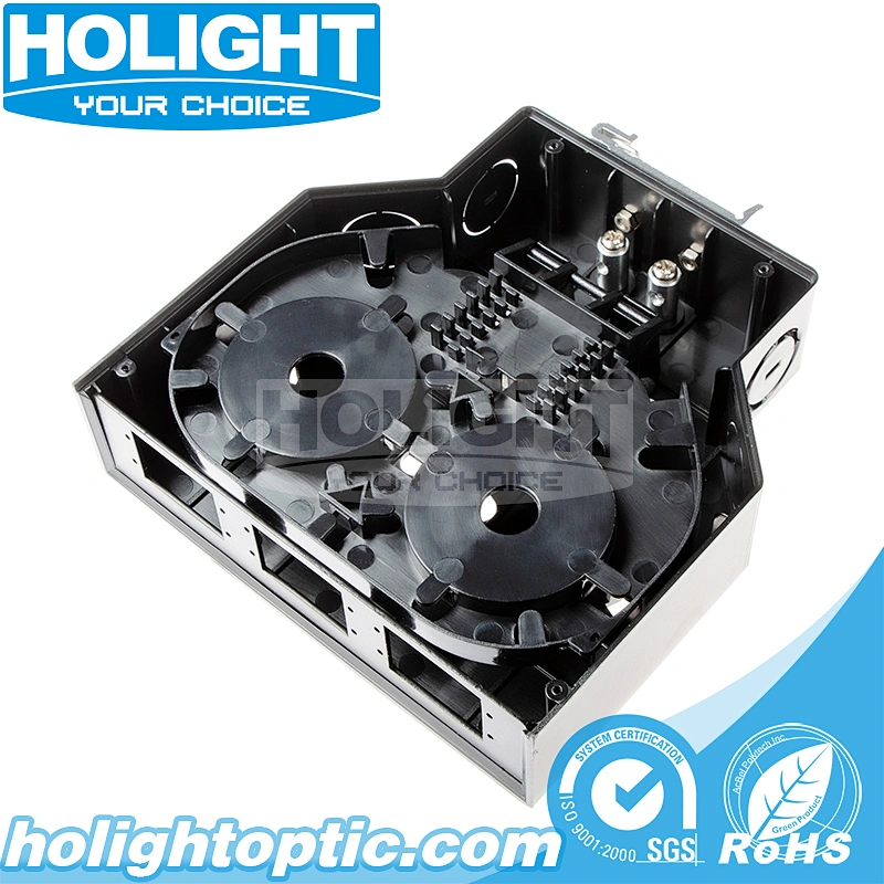 12 Core DIN Rail Mounted Terminal Box Black for Fiber Optic