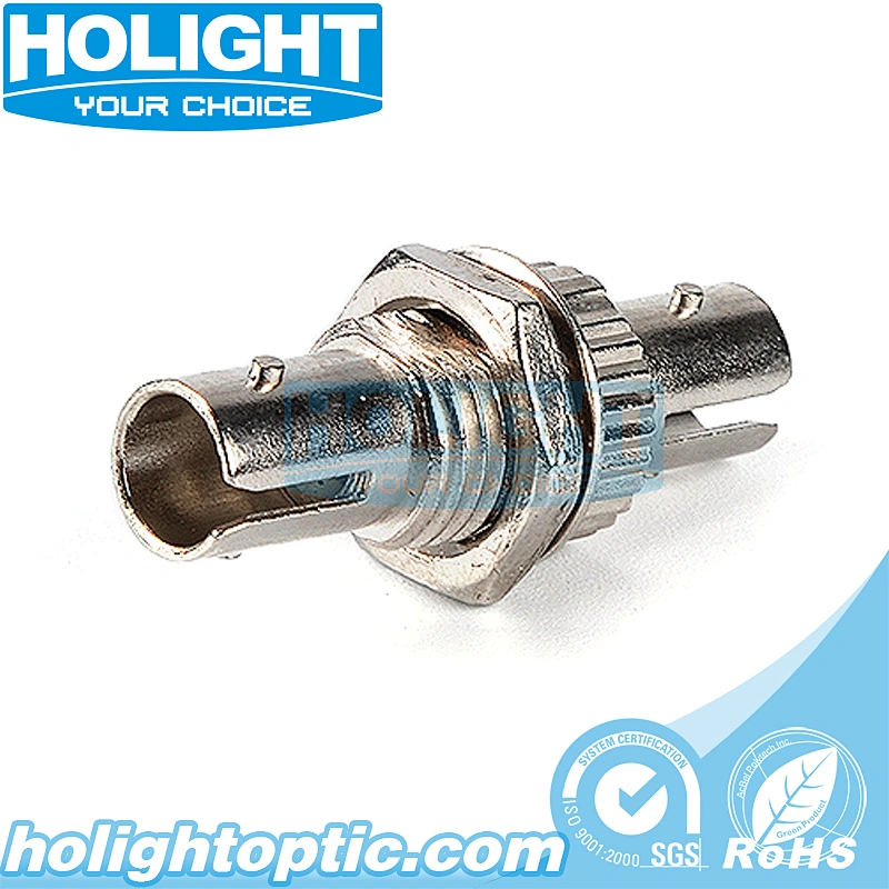 ST/PC to ST/PC Simplex Single Mode Fiber Optic Adapter no Flange