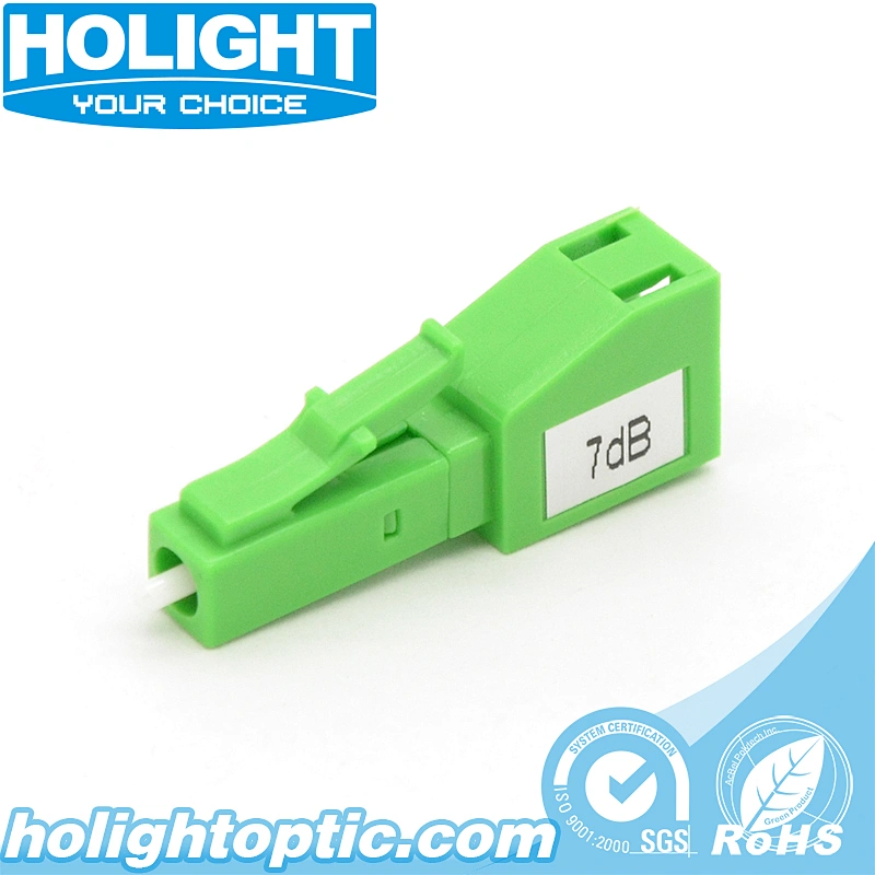 Plug-in Fiber Optic Attenuator LC/APC Male to Female Green