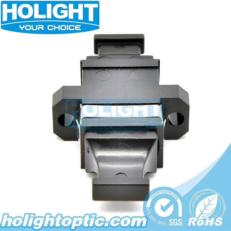 MPO Adapter SC Footprint Black with Flange Type
