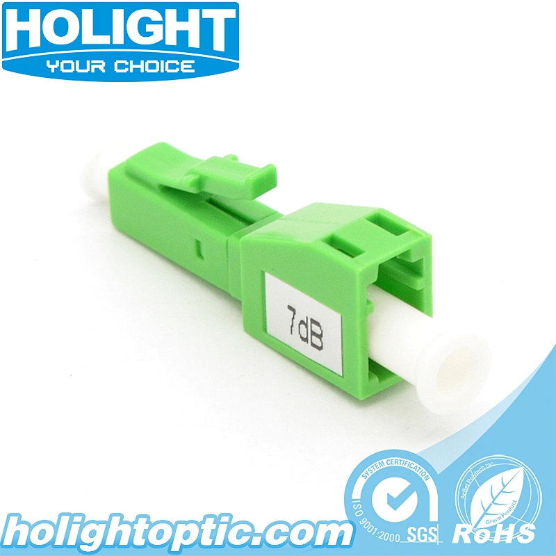 Plug-in Fiber Optic Attenuator LC/APC Male to Female Green