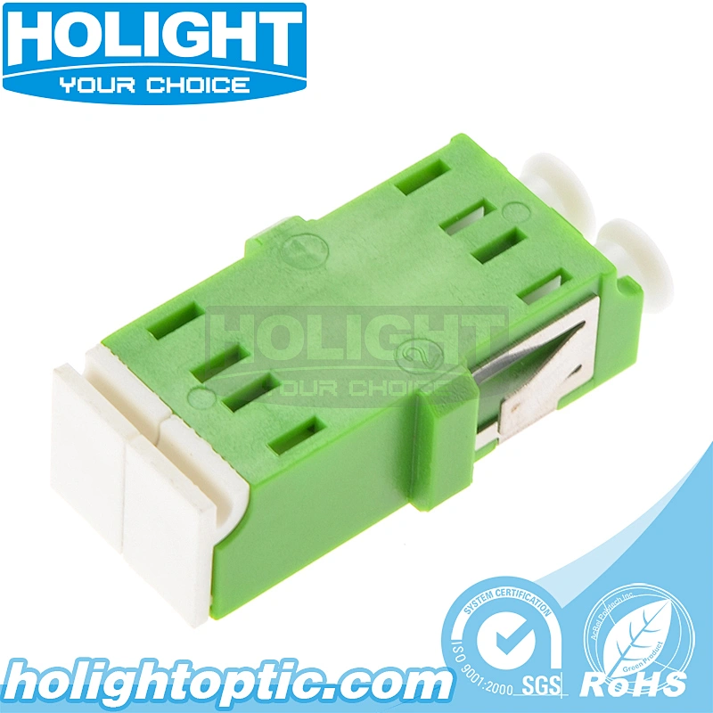 LC/APC to LC/APC Inner Shutter optical cable adapter Duplex without flange/with Y-shaped dust cap
