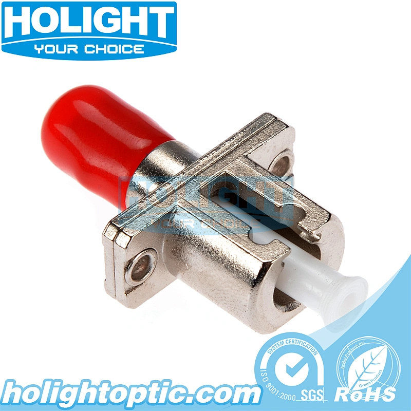 Hybrid Adapter LC/PC to ST/PC Singlemode Simplex Metal Type for Fiber Optic
