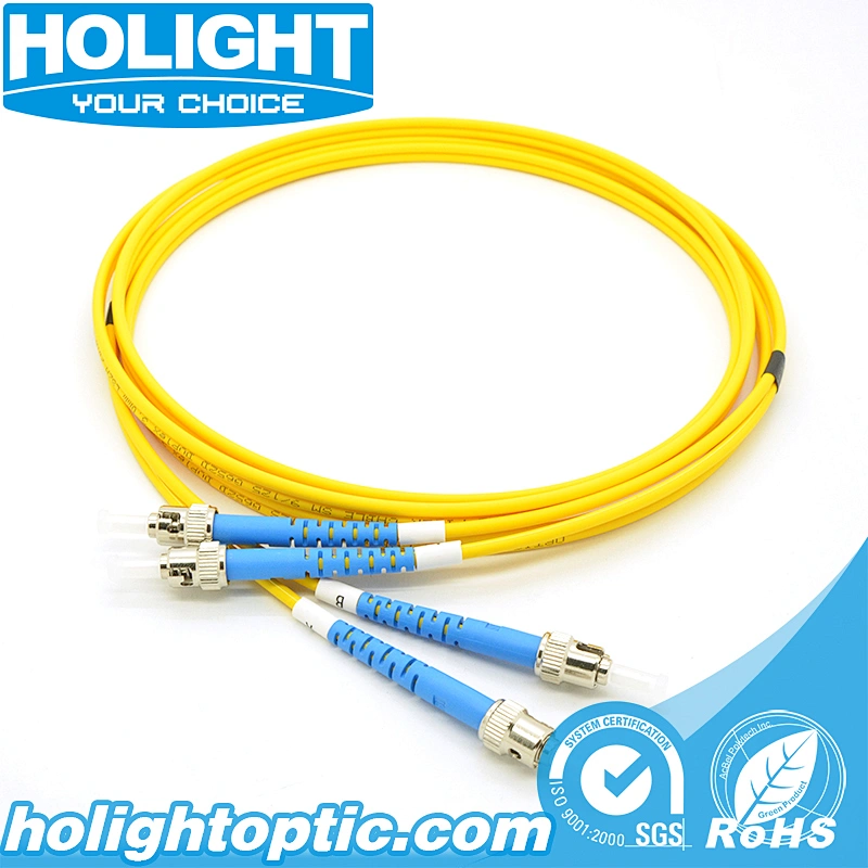 ST UPC to ST UPC Single mode Duplex 3.0mm fiber optic patch cable