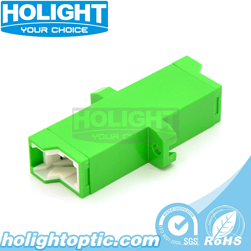E2000/APC Simplex Single Mode Green Optical Adapter