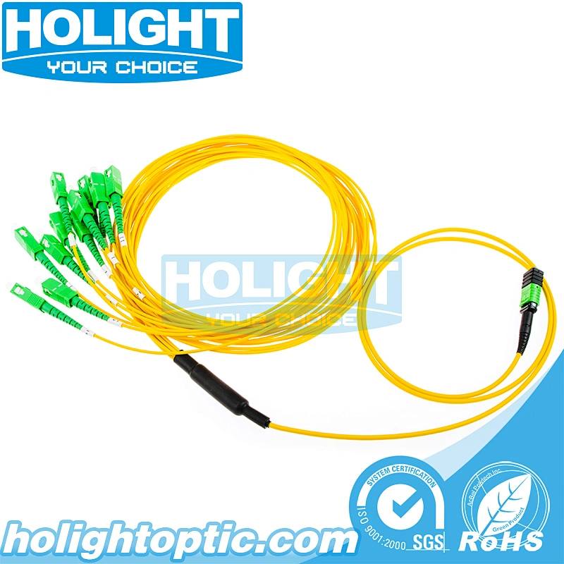 12 Core MPO/APC to SC/APC Single Mode Fiber Optic Patch Cable