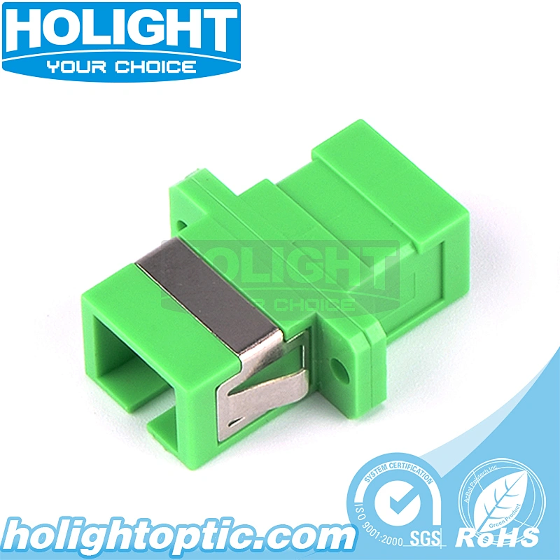 SC/APC to SC/APC Simplex Single Mode Fiber Optic Adapter