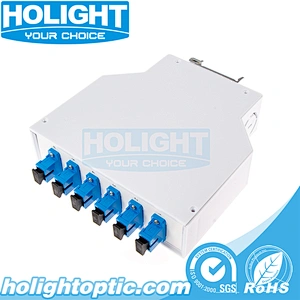 6 Core DIN Rail Mounted Terminal Box for Fiber Optic
