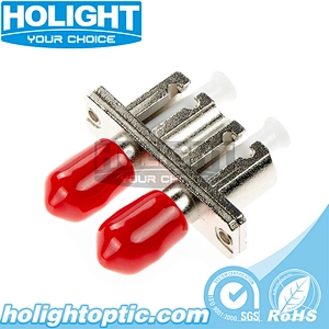 Hybrid Adapter LC/PC to ST/PC Singlemode Duplex Metal Type for Fiber Optic
