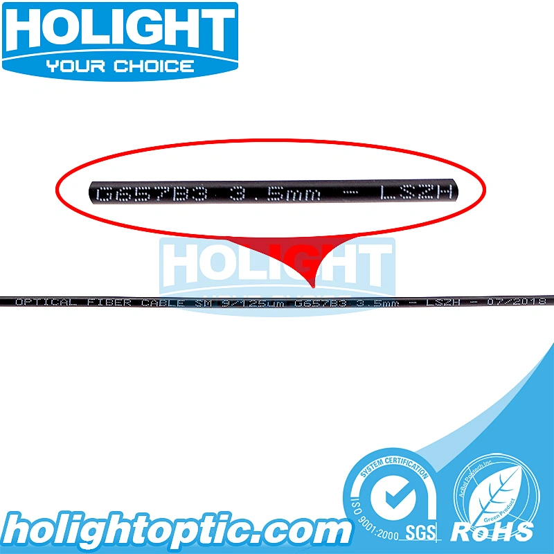 3.5mm SC/APC to SC/APC Simplex Black Fiber Optic Patch Cord