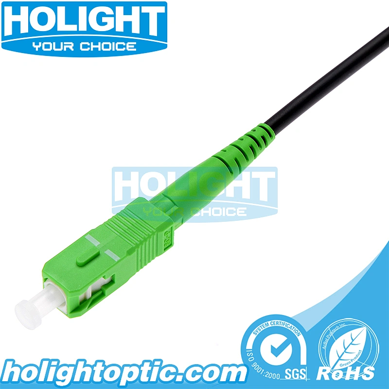 3.5mm SC/APC to SC/APC Simplex Black Fiber Optic Patch Cord