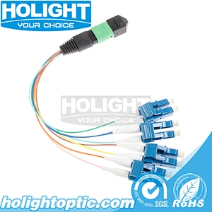 8 Core MTP to LC Single Mode Ribbon Fiber Optic Patch Cable