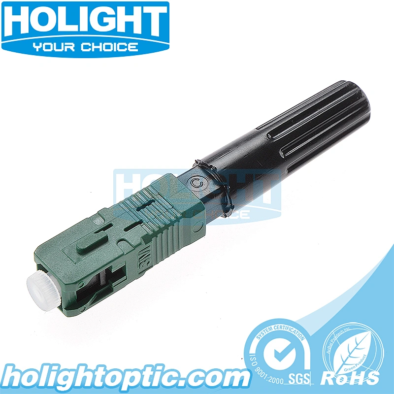 SC/APC 3M Single Mode Green Fiber Optic Fast Connector