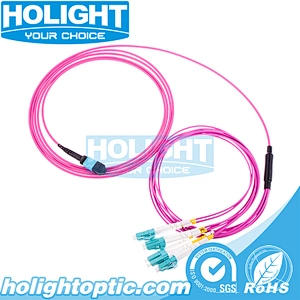 MPO to LC OM4 8 core Bundle Fiber Optic Patch Cable