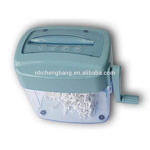 A5 mini manual cross cut document shredder by hand for home and office