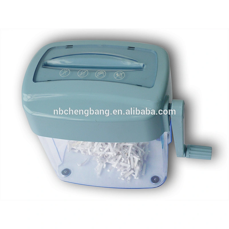 A5 mini manual cross cut document shredder by hand for home and office