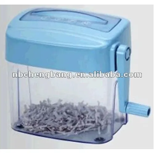 A5 mini manual cross cut document shredder by hand for home and office