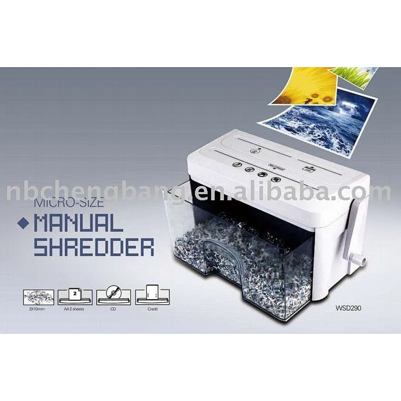 Multifunction crosscut paper shredder