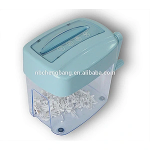 A5 mini manual cross cut document shredder by hand for home and office