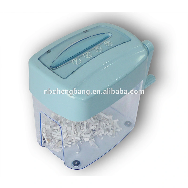 A5 mini manual cross cut document shredder by hand for home and office