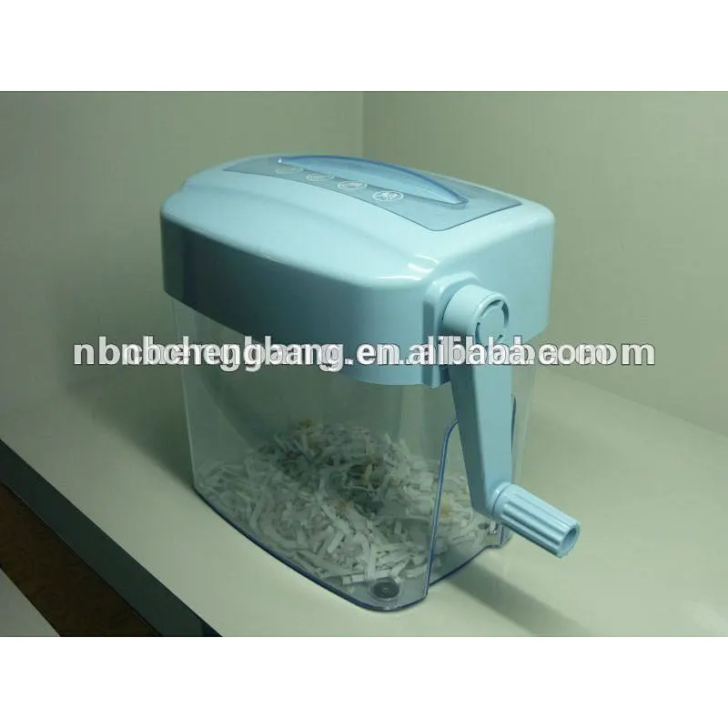 A5 mini manual cross cut document shredder by hand for home and office