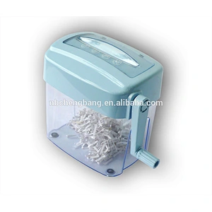 A5 mini manual cross cut document shredder by hand for home and office