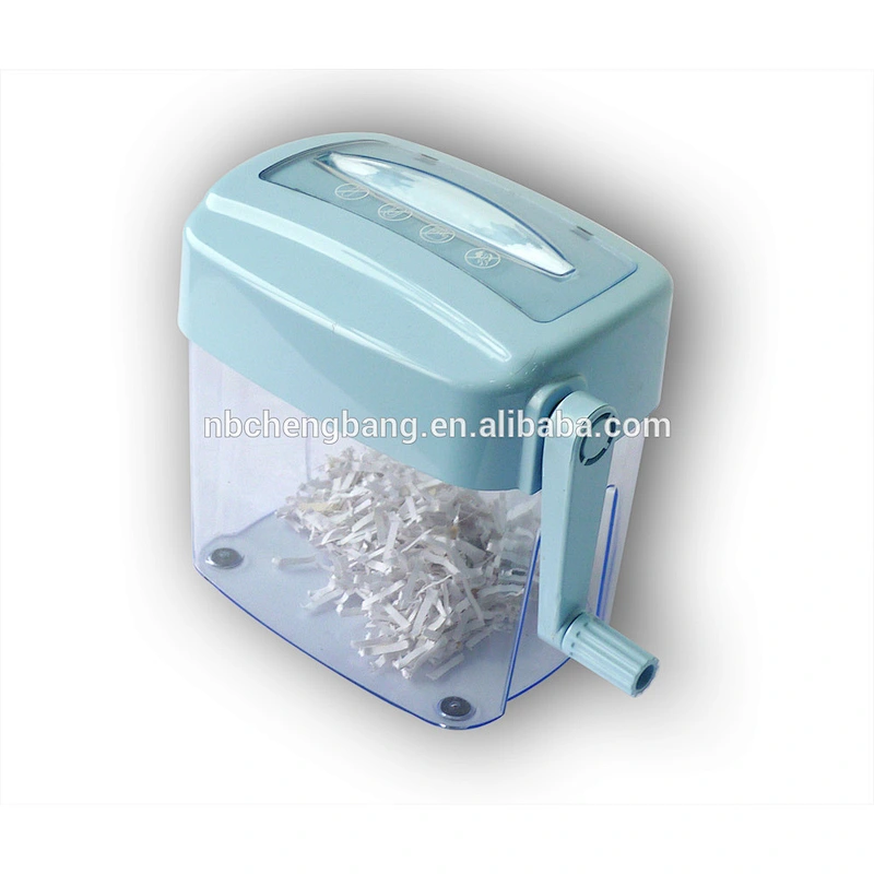 A5 mini manual cross cut document shredder by hand for home and office