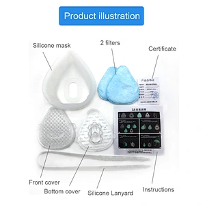 2020 new adult S9 Non disposable four-layer filtration rate of covid virus resistant silicone mask is 98.2%, which can be washed and reused