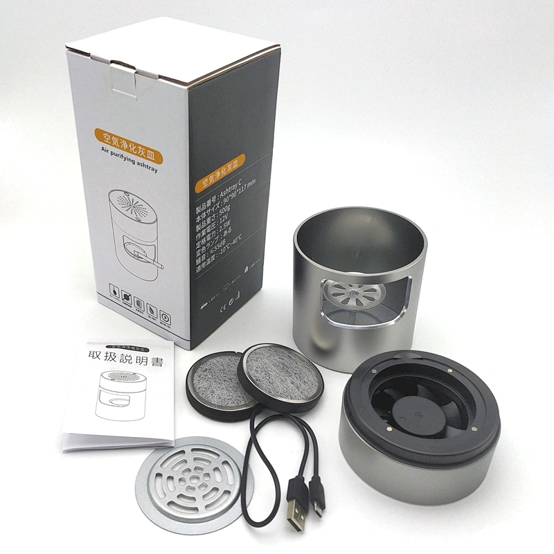 Electronic intelligent ashtray desktop air purifier C anti second hand smoke purification odor smokeless ashtray